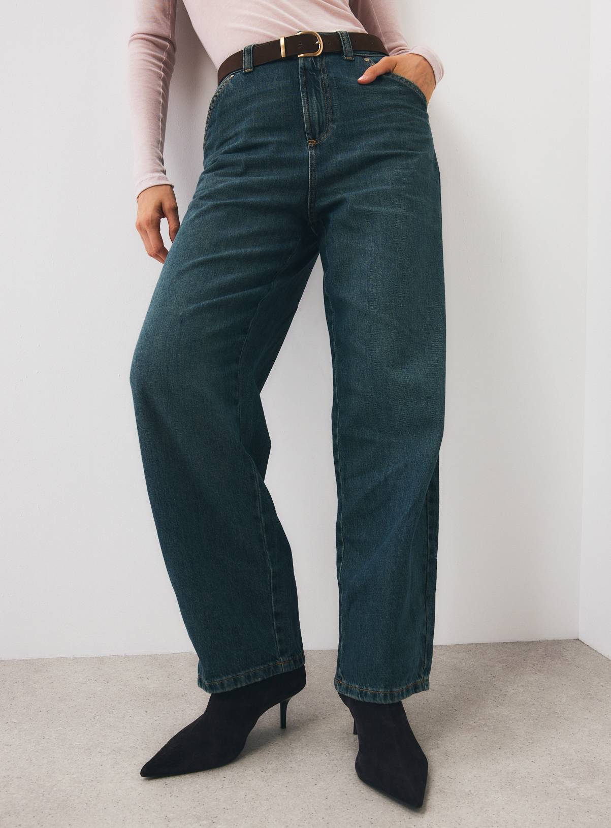 Barrel Belted Greencast Jeans 16S - Image 2